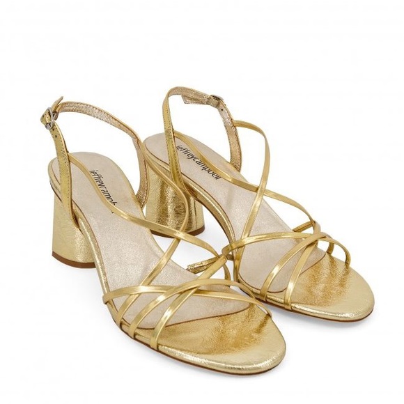 Anthropologie Shoes - Jeffrey Campbell Macrame gold sandals size 9